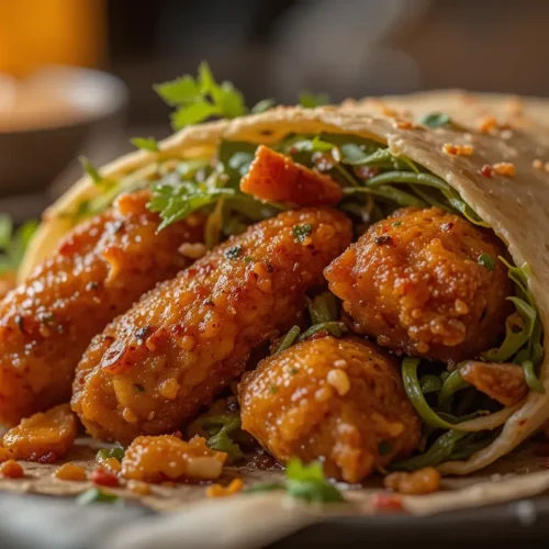 Sensational Chicken Wing Wrap Recipe You’ll Crave Again And Again 3 Chicken wing wrap cut in half and served with potato wedges