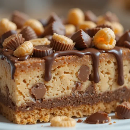 Peanut Butter Cup Dump Cake Recipe – Quick, Rich & Irresistible 2 Recipe card for peanut butter cup dump cake recipe