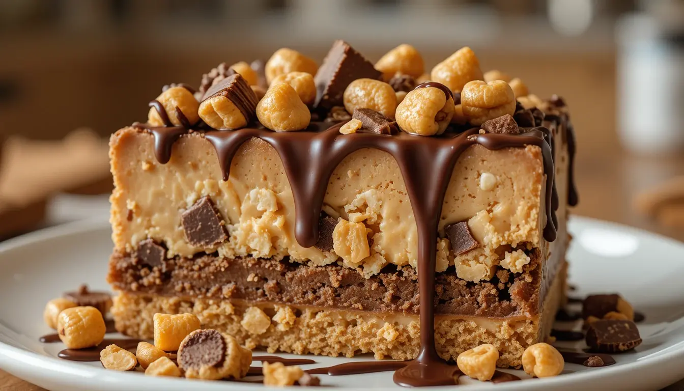 Peanut Butter Cup Dump Cake Recipe – Quick, Rich & Irresistible 1 Peanut butter cup dump cake recipe fresh from oven