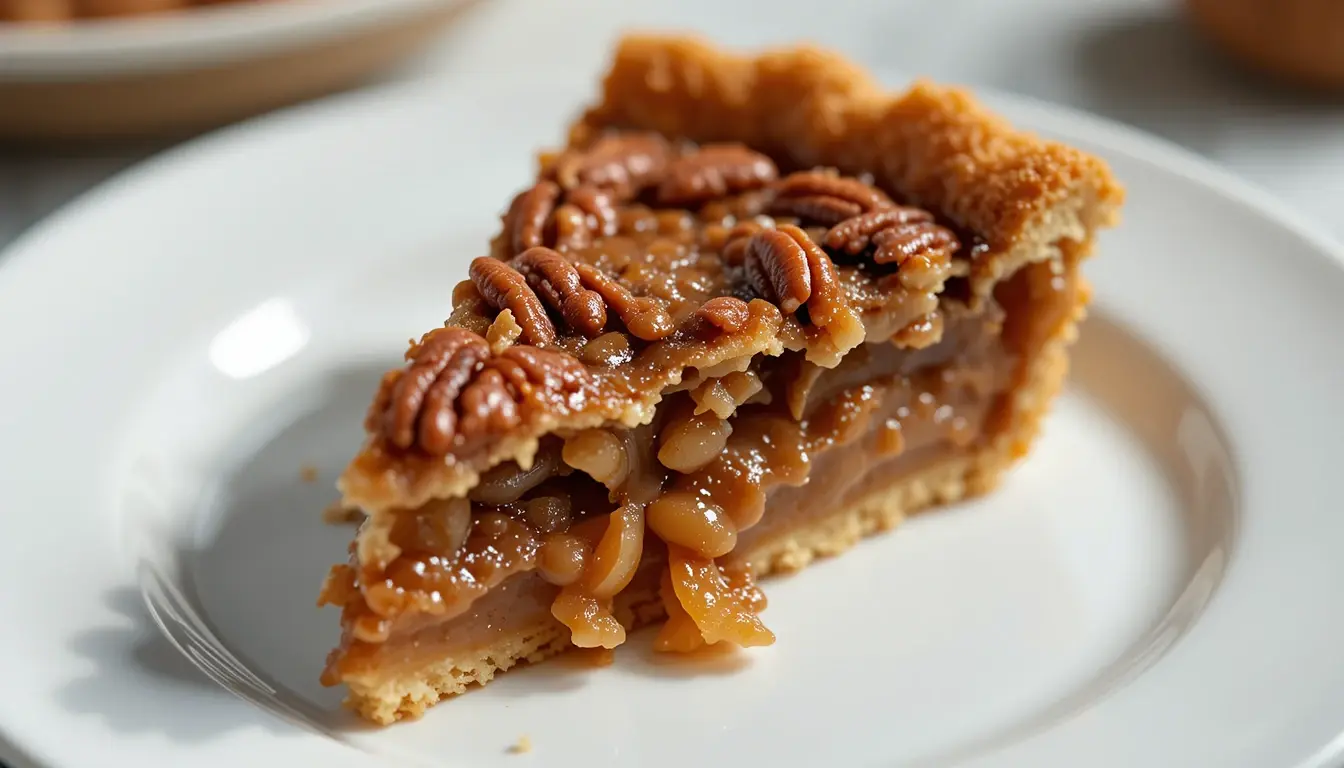 Pecan Pie Dump Cake Recipe That’s Better Than Pie Itself 3 Served slice of pecan pie dump cake with ice cream