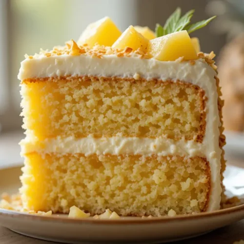 The Best Pineapple Coconut Dream Cake Recipe – Quick, Delicious & Crowd-Pleasing 2 Pouring pineapple coconut cake batter into a greased baking pan
