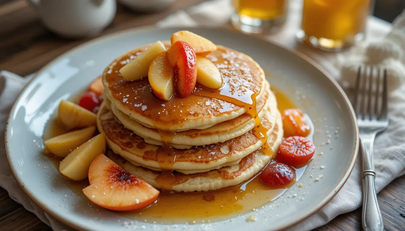 Cottage Cheese Pancakes: Simple, Fluffy, and Packed with Protein 1 cottage cheese pancakes on a breakfast table
