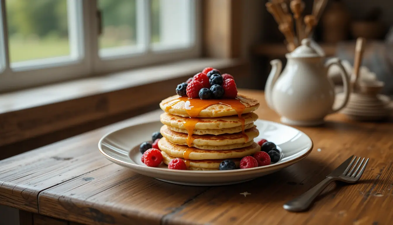 Cottage Cheese Pancakes: Simple, Fluffy, and Packed with Protein 5 cooking cottage cheese pancakes in a skillet