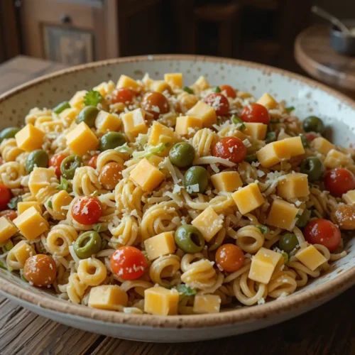 Grinder Pasta Salad You'll Crave All Week – Quick And Satisfying 2 A serving of Grinder Pasta Salad in a small bowl