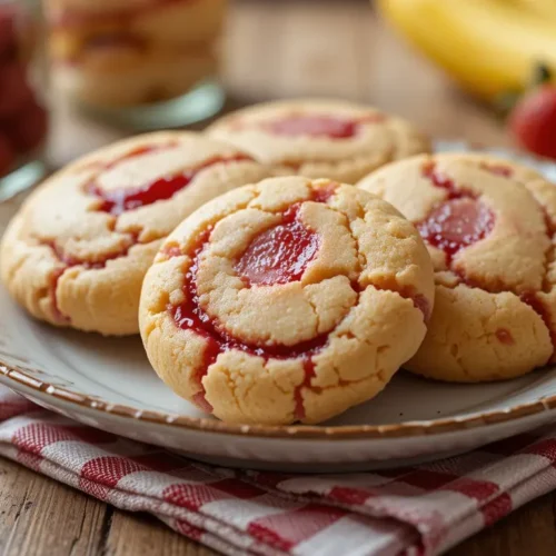 Strawberry Banana Pudding Cookies with Cheesecake Dip Recipe 2 Ingredients for strawberry banana pudding cookies and cheesecake dip