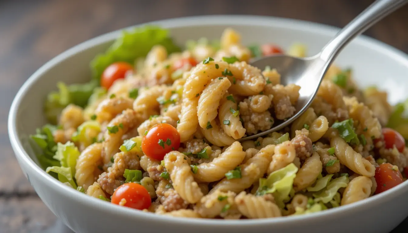 Italian Grinder Pasta Salad That Tastes Better the Next Day 4 Italian Grinder Pasta Salad ready to serve