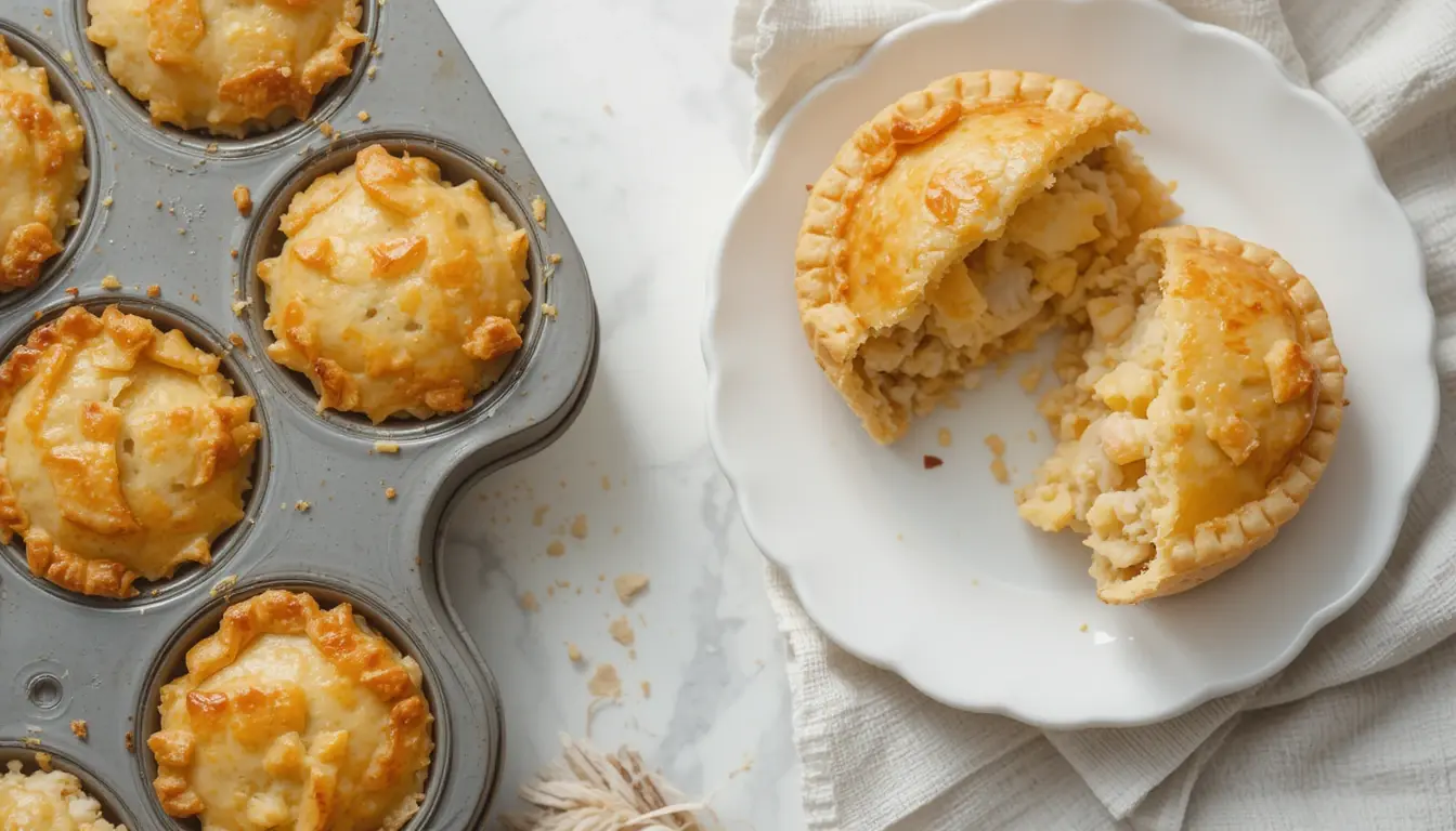 Easy Mini Chicken Pot Pies That Taste Like A Cozy Sunday 4 Mini chicken pot pies with creamy filling and vegetables