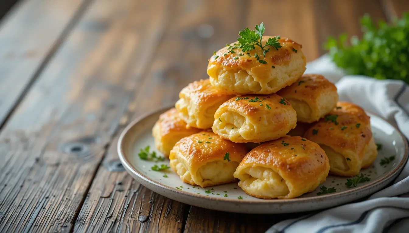 Cheesy Garlic Butter Rollups: The Ultimate Comfort Appetizer 4 Recipe card for cheesy garlic butter rollups