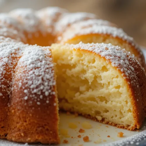 Cloud Cake Recipe – Light, Fluffy, and Easy to Make 2 Cloud Cake Recipe with golden crust and powdered sugar