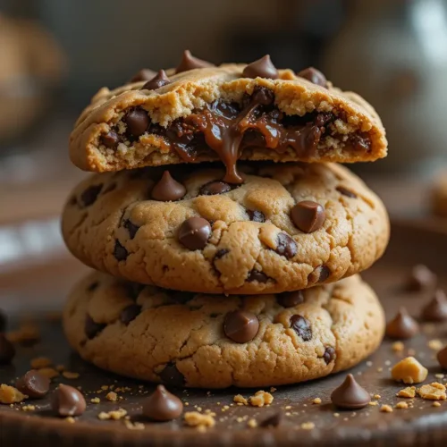 The Best Melting Peanut Butter Adding to Chocolate Chips Cookies Recipe 2 melting peanut butter adding to chocolate chips cookies recipe photo