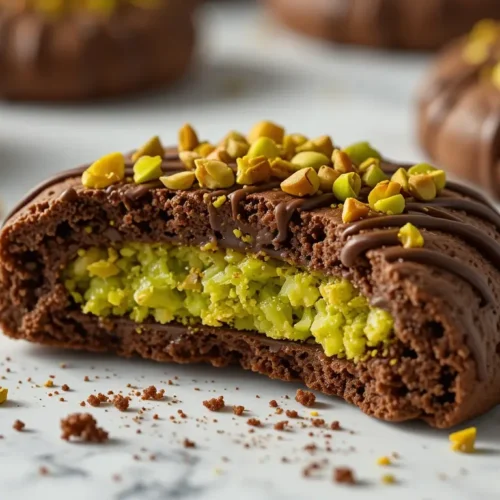 Rich Dubai Chocolate Cookies With Pistachio Filling You’ll Love 2 Served Dubai chocolate cookies with coffee