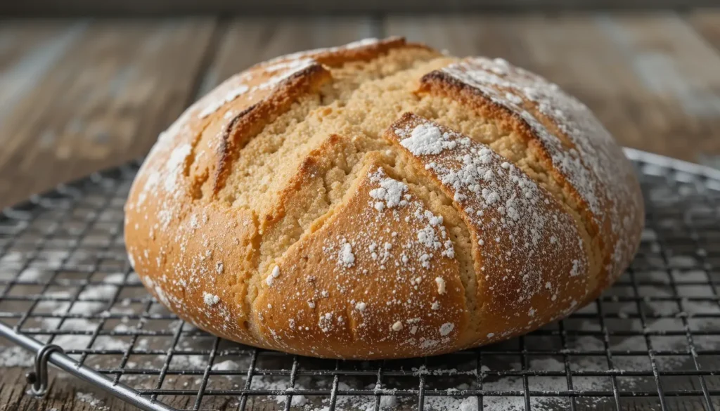 Gluten free bread homemade loaf fresh and golden