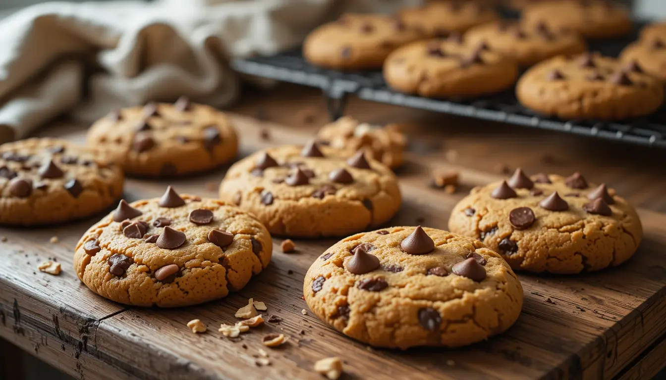 The Best Melting Peanut Butter Adding to Chocolate Chips Cookies Recipe 5 final layout of melting peanut butter adding to chocolate chips cookies recipe