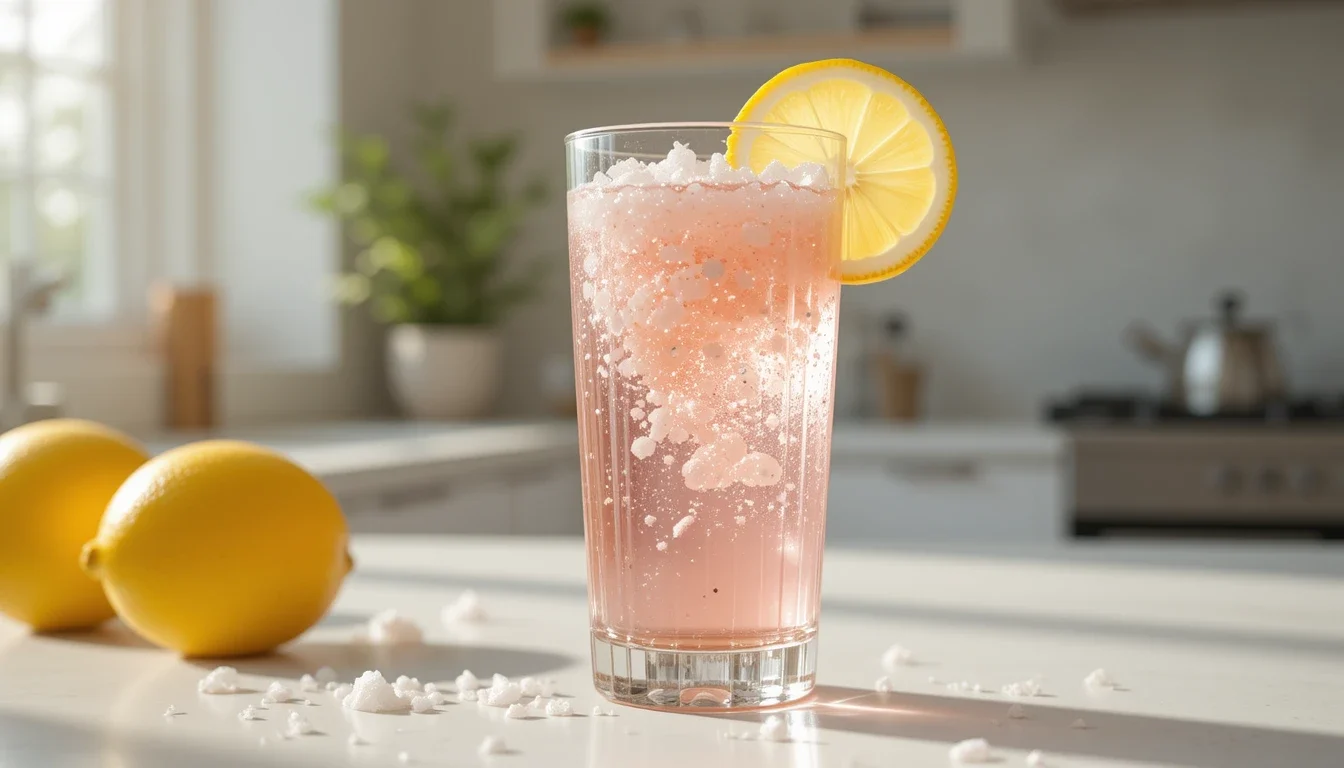 Pink Salt Trick Recipe That Actually Works: Benefits, Science, and How to Make It 4 Woman drinking pink salt trick recipe