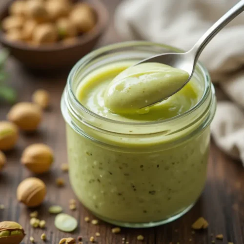 Pistachio Cream Recipe Made Easy with 5 Simple Ingredients 2 Pistachio cream served on toast with fruit