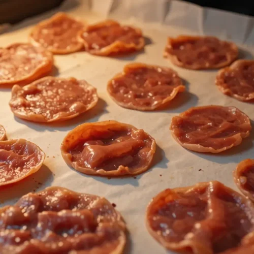 crumbled crispy prosciutto on pasta and toast