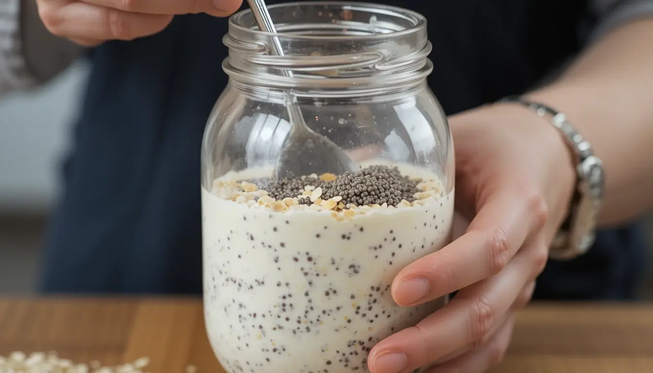 Mixing overnight oats recipes base