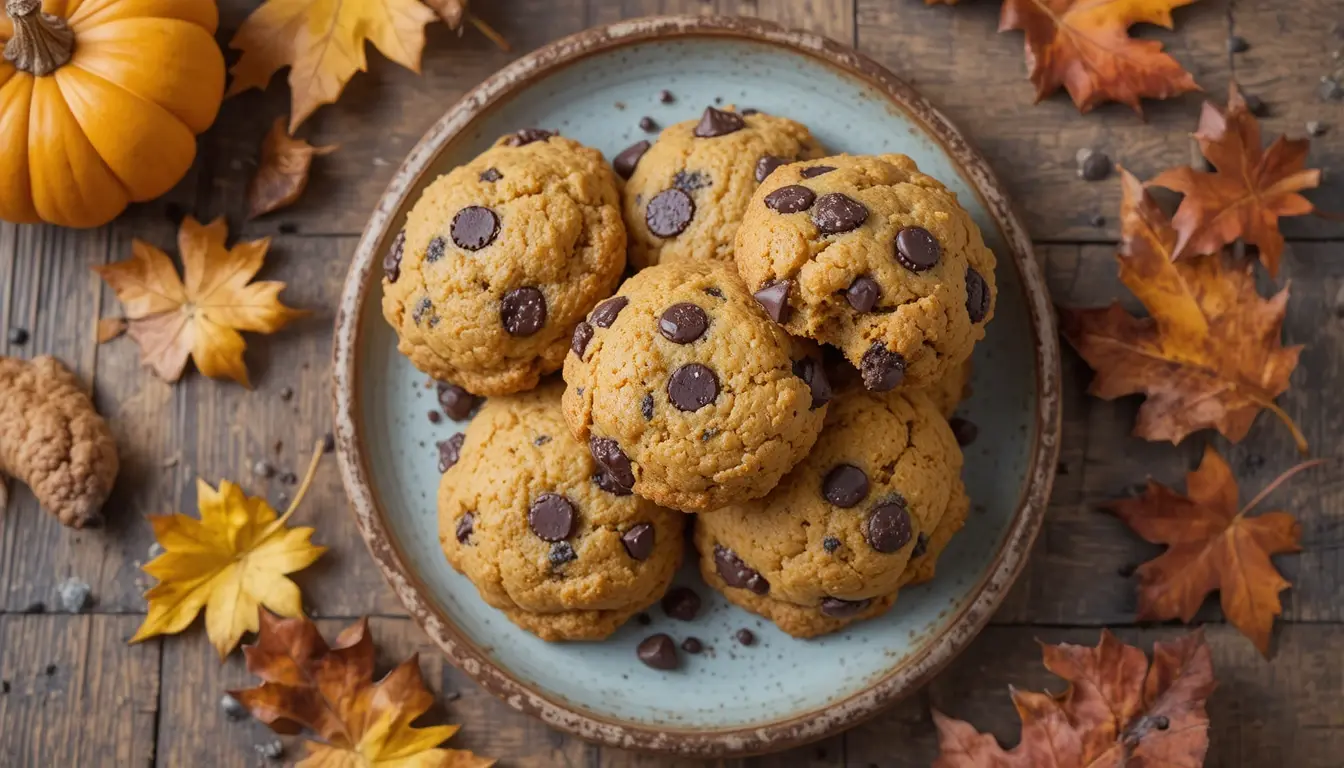 Served gluten free pumpkin chocolate chip cookies with tea