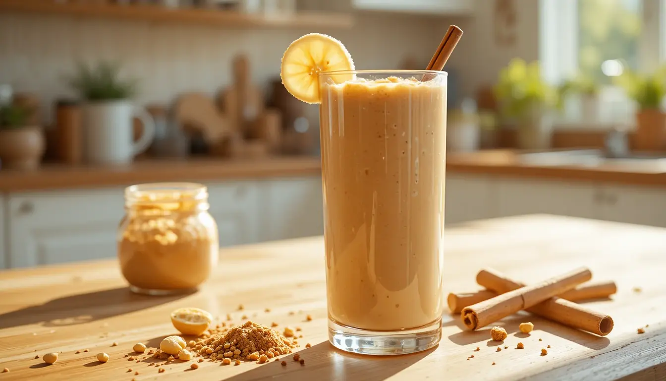 How to Smake South Block Peanut Butter Blast Smoothie in a glass