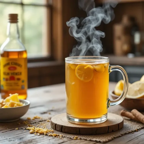 glass mug of natural mounjaro drinks being served