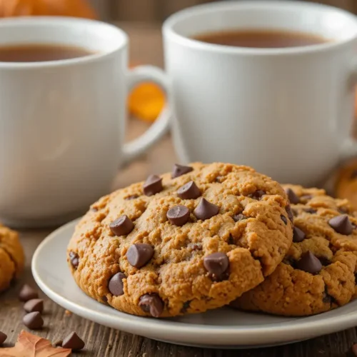 Ingredients for gluten free pumpkin chocolate chip cookies