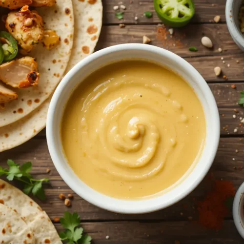 The Best Copycat Taco Bell Quesadilla Sauce Recipe At Home 2 recipe card for copycat taco bell quesadilla sauce