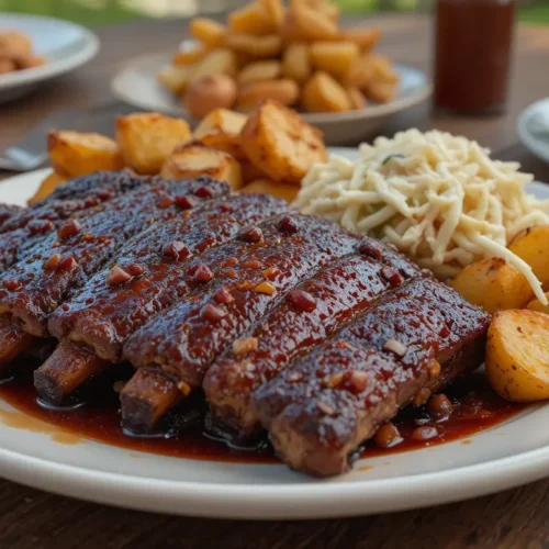 Smoked Beef Short Ribs Made Simple – No-Fuss Recipe That Works 3 smoked beef short ribs recipe plated with sides