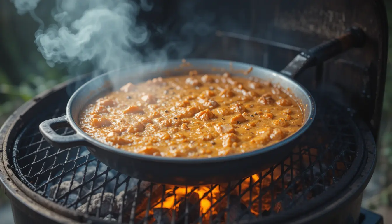 Smoked Buffalo Chicken Dip You’ll Make Again and Again 4 Mixing smoked buffalo chicken dip ingredients in a bowl