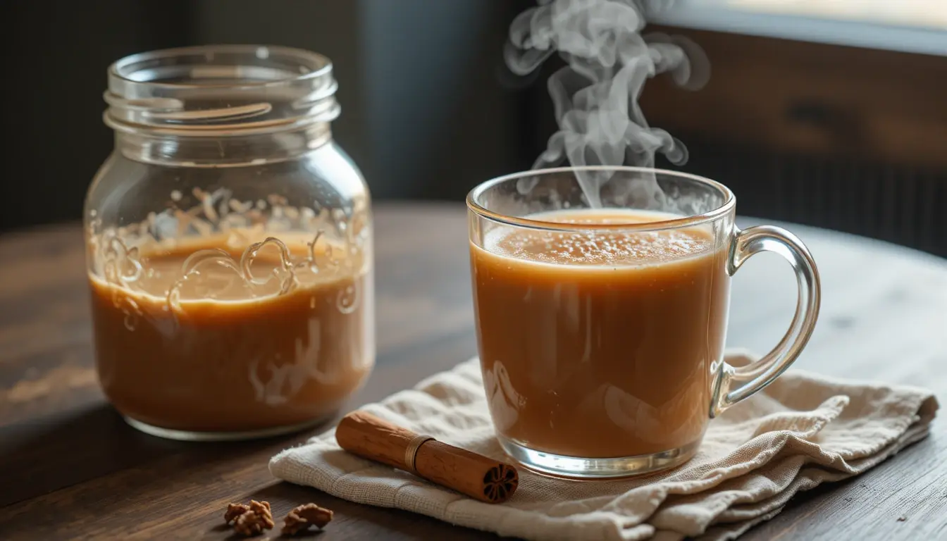 Tea bags steeping for Chai Tea Concentrate