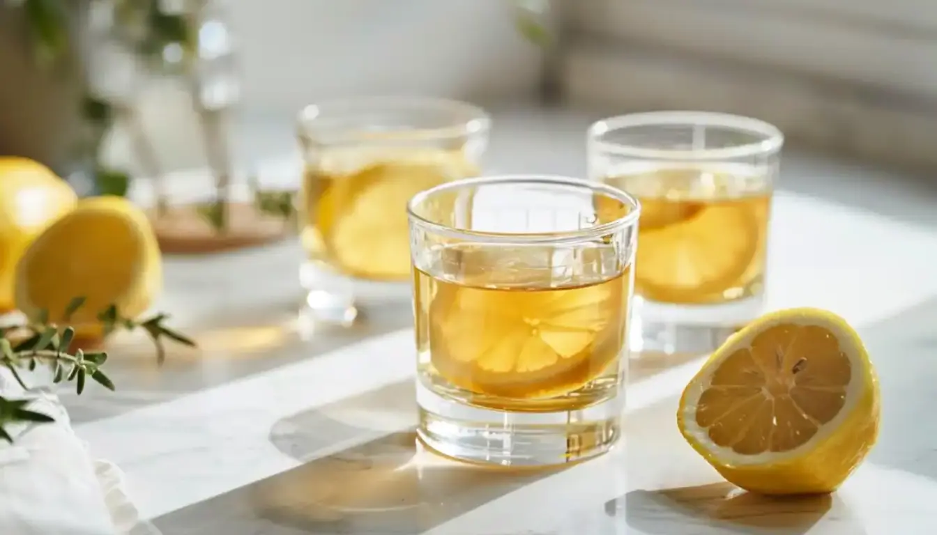 Brewed white tea cooling for White Tea Shot