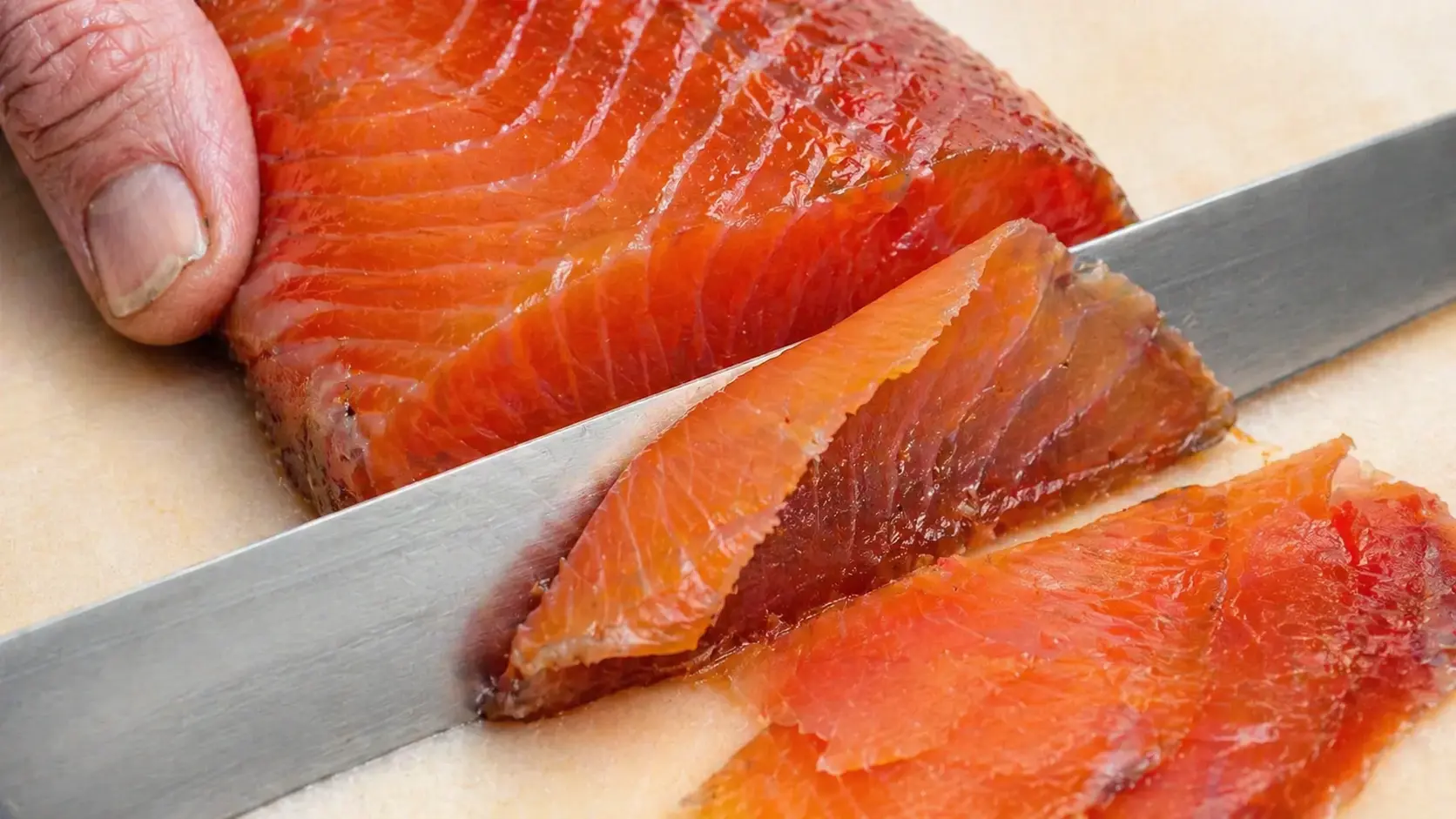 cold smoked salmon curing with salt and brown sugar