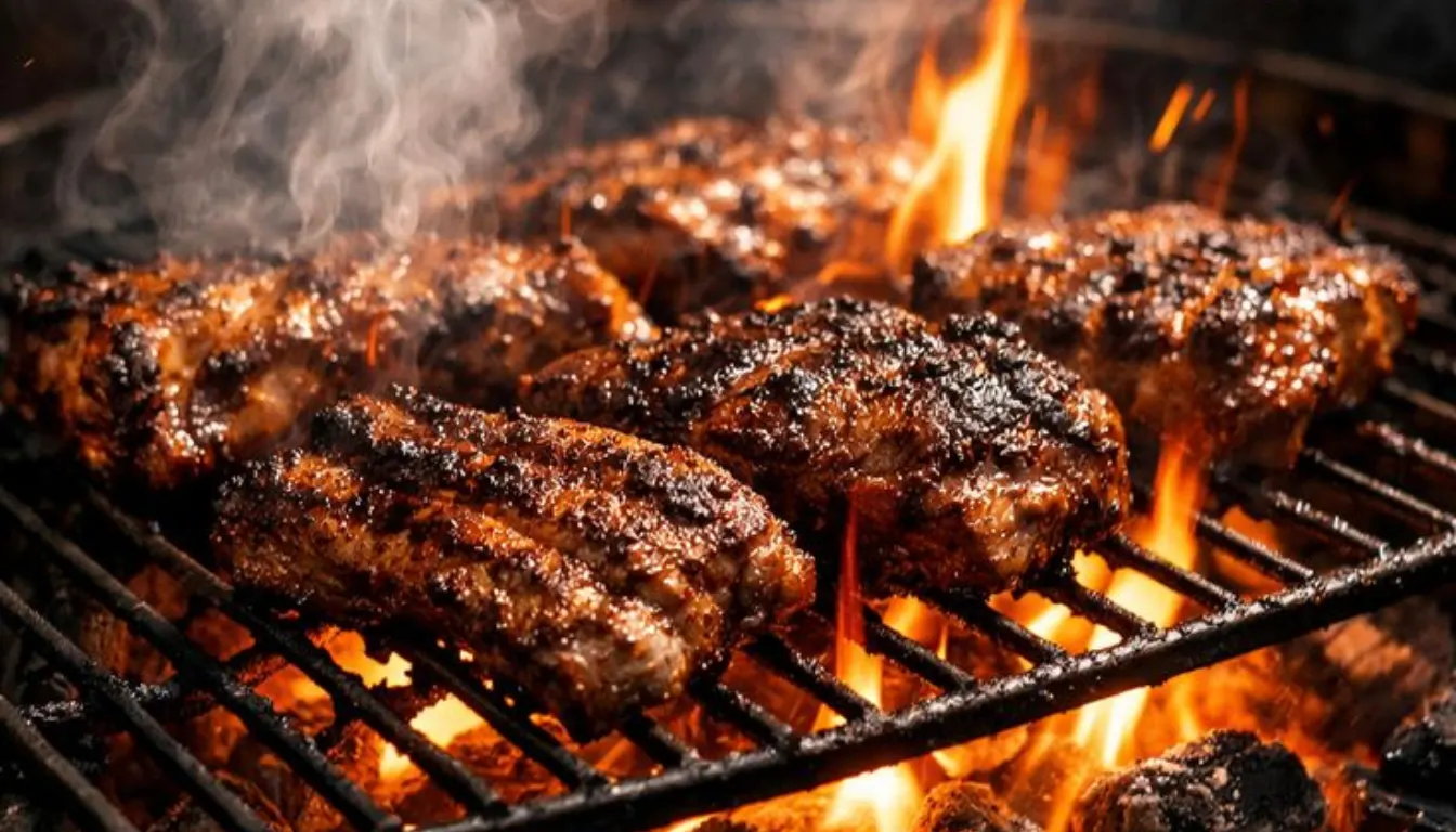  smoking beef short ribs in the smoker