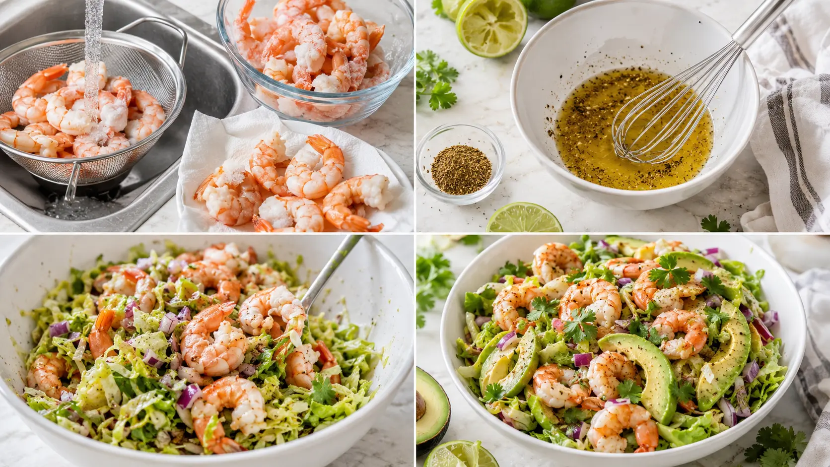 Shrimp Avocado Salad: Fresh, Easy Summer Favorite 5 Cooked shrimp dried for Shrimp Avocado Salad