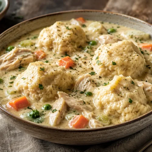 Chicken and Dumplings: A Simple, Cozy Bowl with Big Flavor 2 Chicken and Dumplings served with salad and bread
